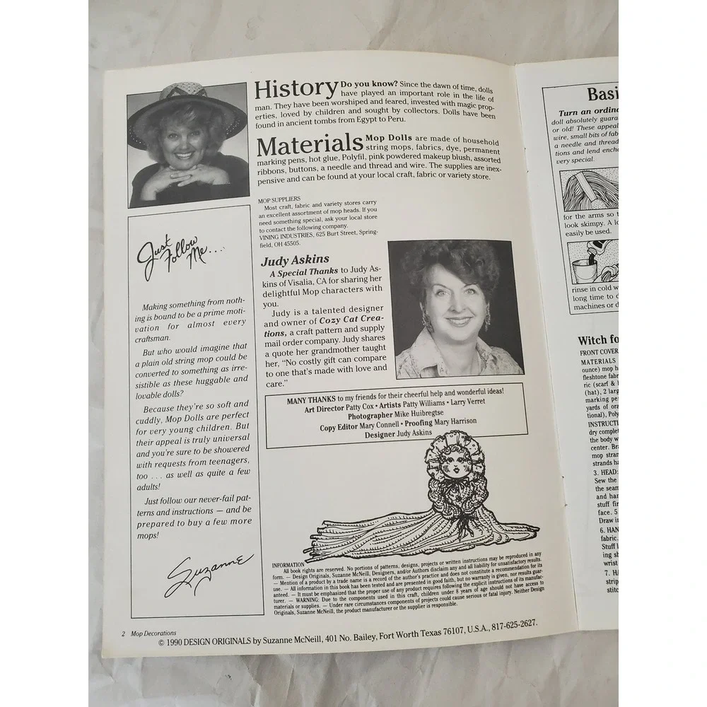 Mop Decorations Easy To Make Judy Askins Suzanne McNeill Design Originals 2156
